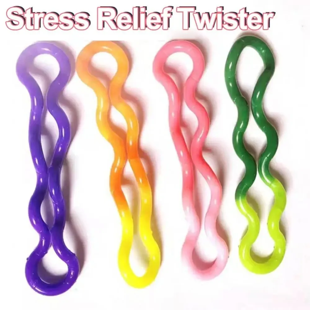 Thermochromic Twist Tangle Fidget Toy,Elastic Doll Joke Gifts For Attention Training Stress Relief Desktop Decoration Crafts