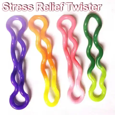 Thermochromic Twist Tangle Fidget Toy,Elastic Doll Joke Gifts For Attention Training Stress Relief Desktop Decoration Crafts