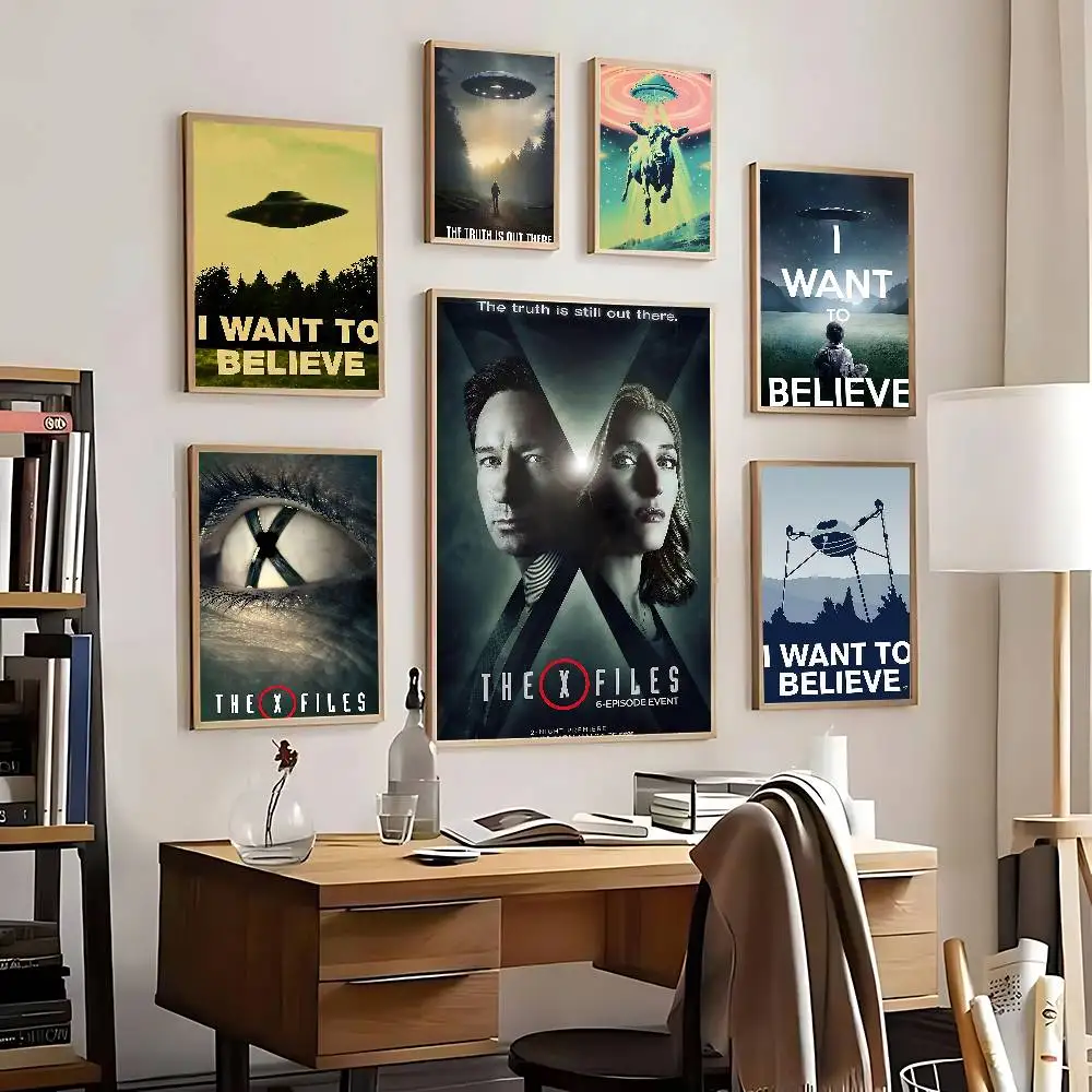 I Want To Believe Poster Sticky Posters Waterproof Paper Sticker Coffee House Bar Home Decor