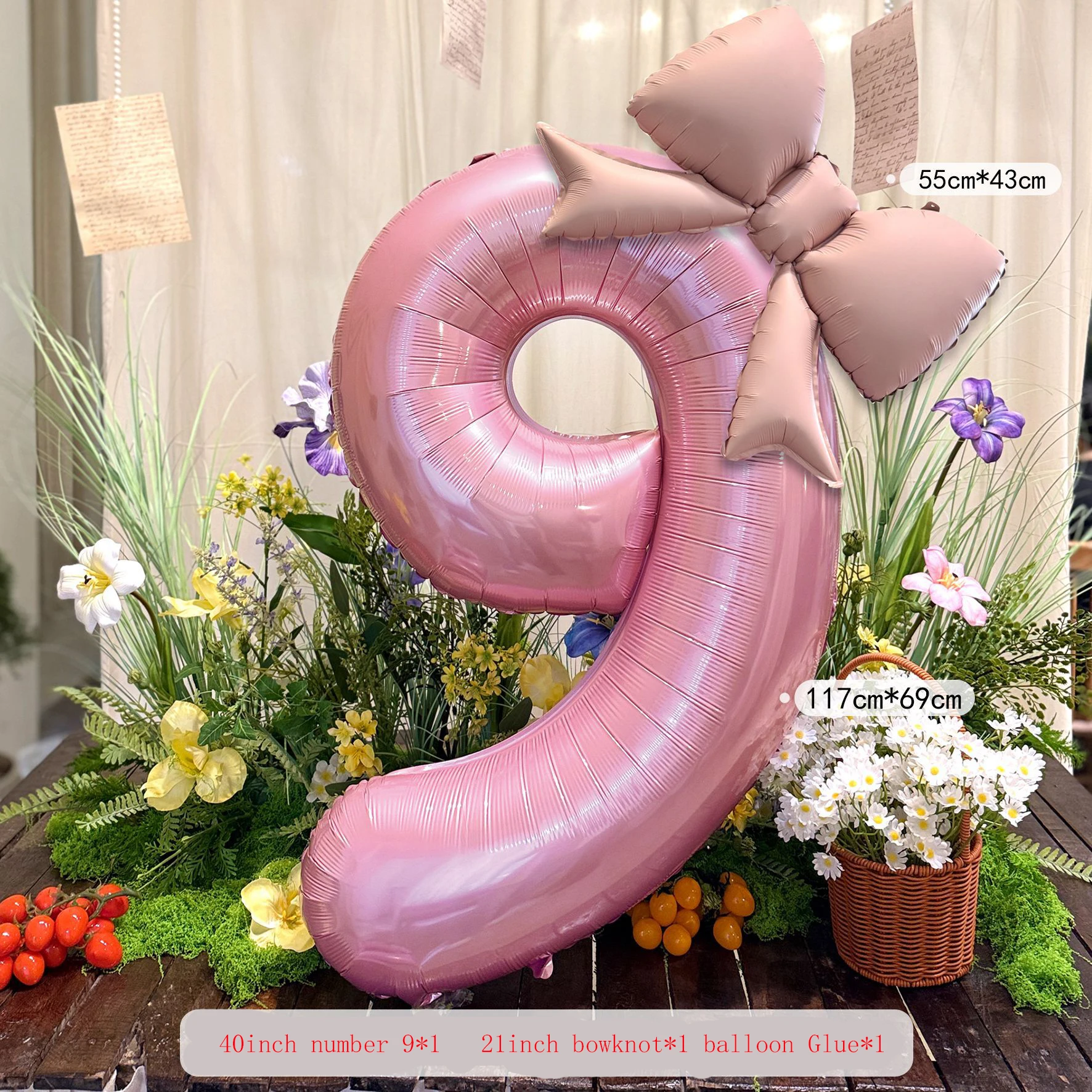 2 stks 40 inch Roze Strik Nummer Folie Ballonnen Bruiloft Verjaardagsfeestje Decoratie Verjaardag Decor Foto Props Feestartikelen