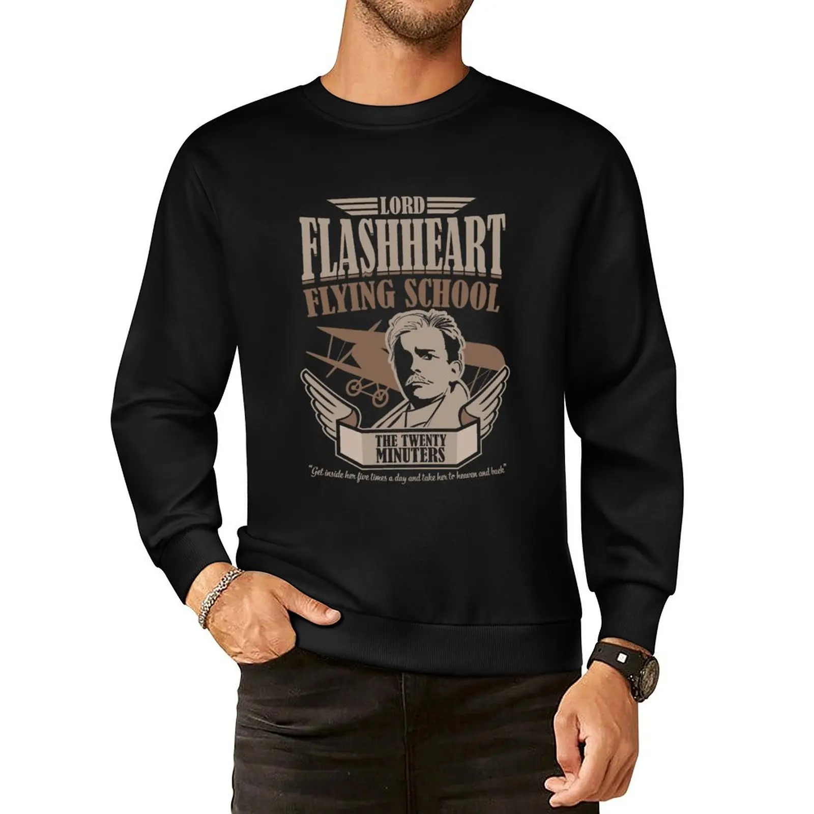 

Lord Flashheart Flying School - The Twenty Minuters Pullover Hoodie men's autumn clothes sweatshirt for men