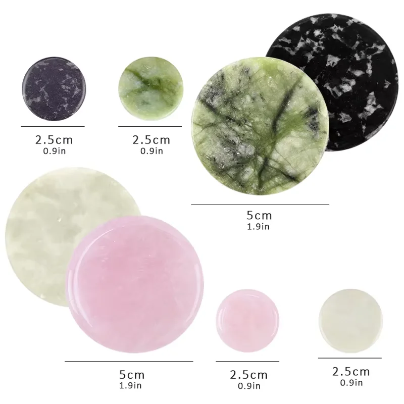 Eyelashes Extension Glue Adhesive Pallet Round Jade Stone Set False Eye Lashes Glue Pad Holder Makeup Tool Lash Lifting Supplies