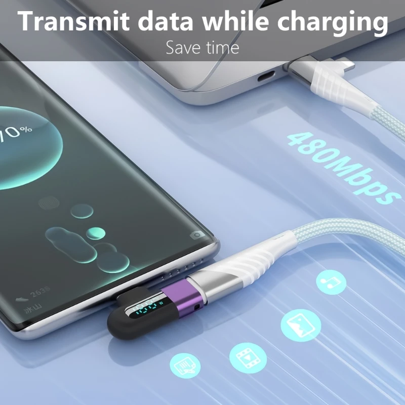 محول OTG محول USB C بقوة 120 وات شحن سريع للأجهزة الإلكترونية