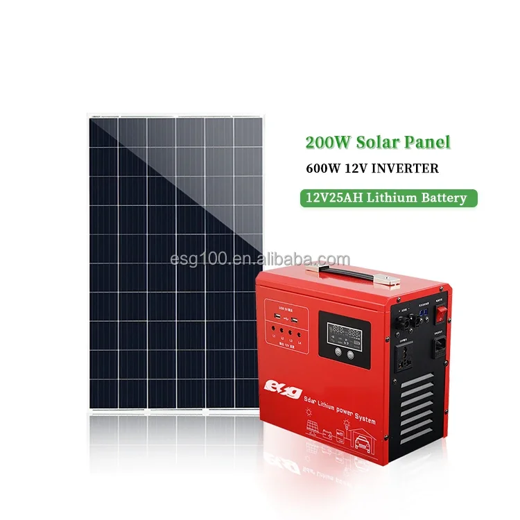 Europe solar inverter controller Lithium battery Storage 300W 600W  Solar Panel Kit System