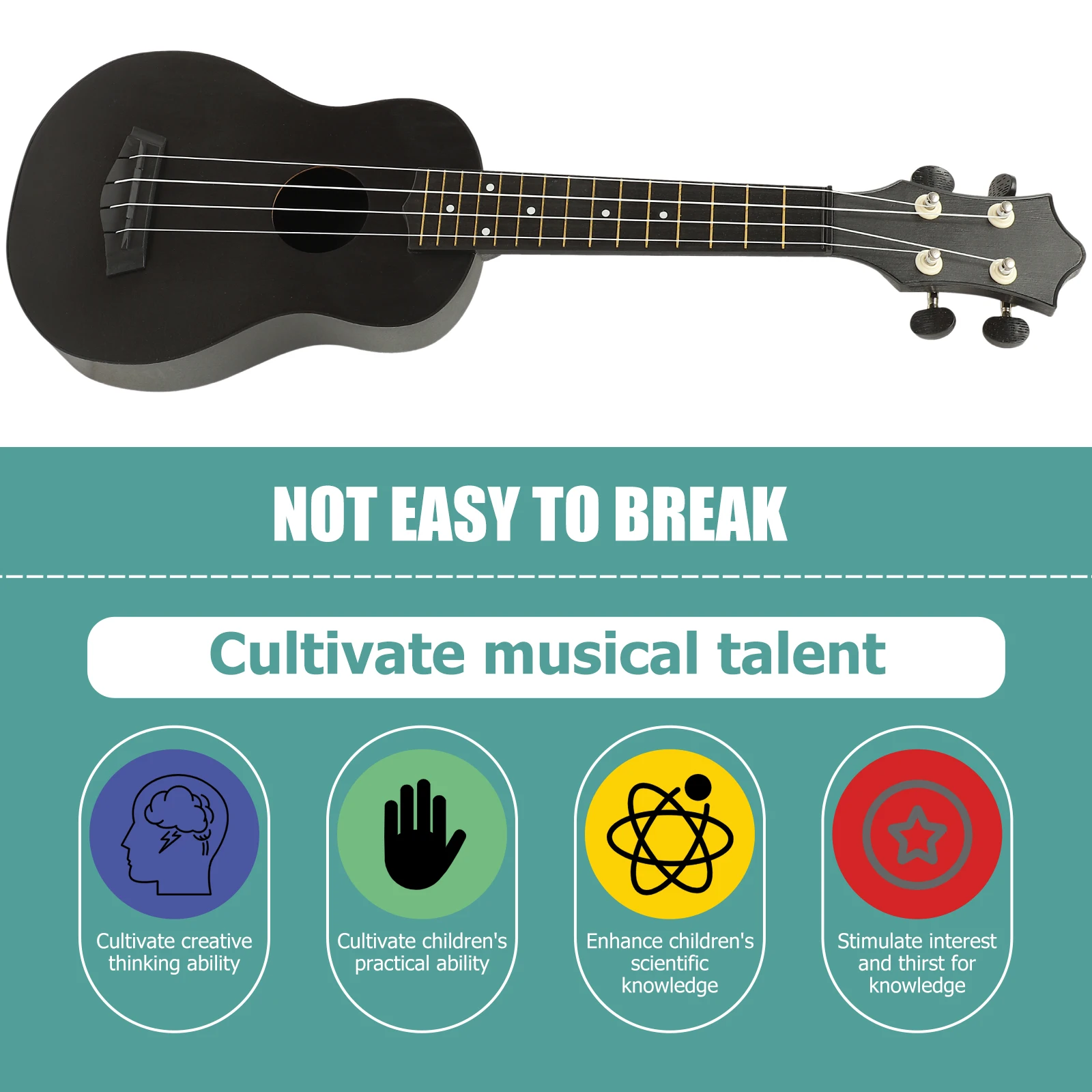 

21 Inch Ukulele Kids Kids Wooden Ukulele Musical Instrument Wood Guitars Children Soprano Four String Classical Guitar