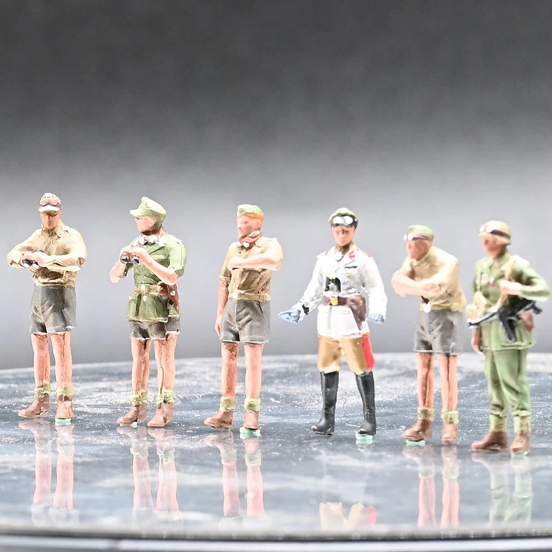 

Модели из ПВХ-пластика в масштабе 1:72, солдаты немецкого африканского корпуса, 6 фигурок, подходят для сцен с танками и вертолетами, коллекционные декоративные подарки