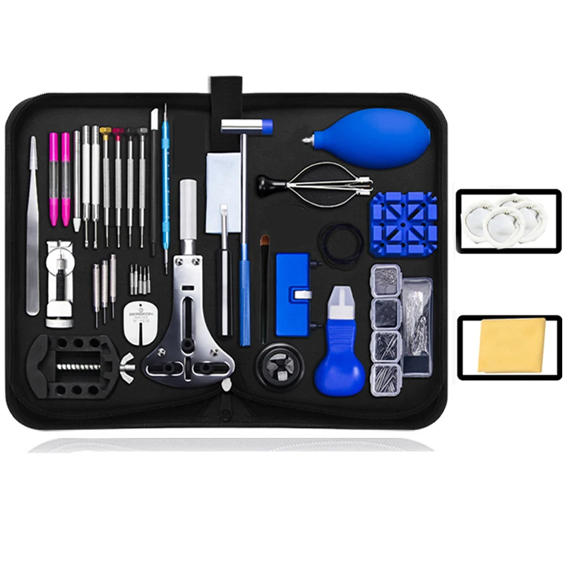 Multifunction Watch Repair Tool Kit Watch Link Pin Remover Shell Opener Remover Watch Battery Replacement Strap Set Static-free