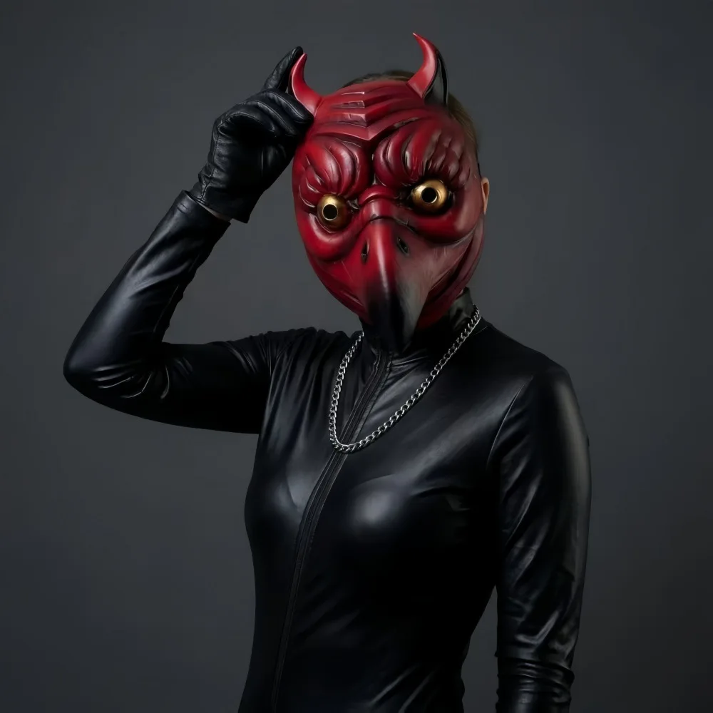 The Monster Bird Mask Half Face Horror Mask Halloween Masquerade Party Cosplay Costume Props Accessories