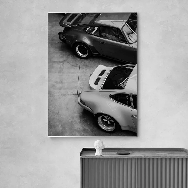 Modern Minimalist Wall Art Black and White Sports Cars Pictures HD Canvas Printed Posters Home Guest Bedroom Decorations