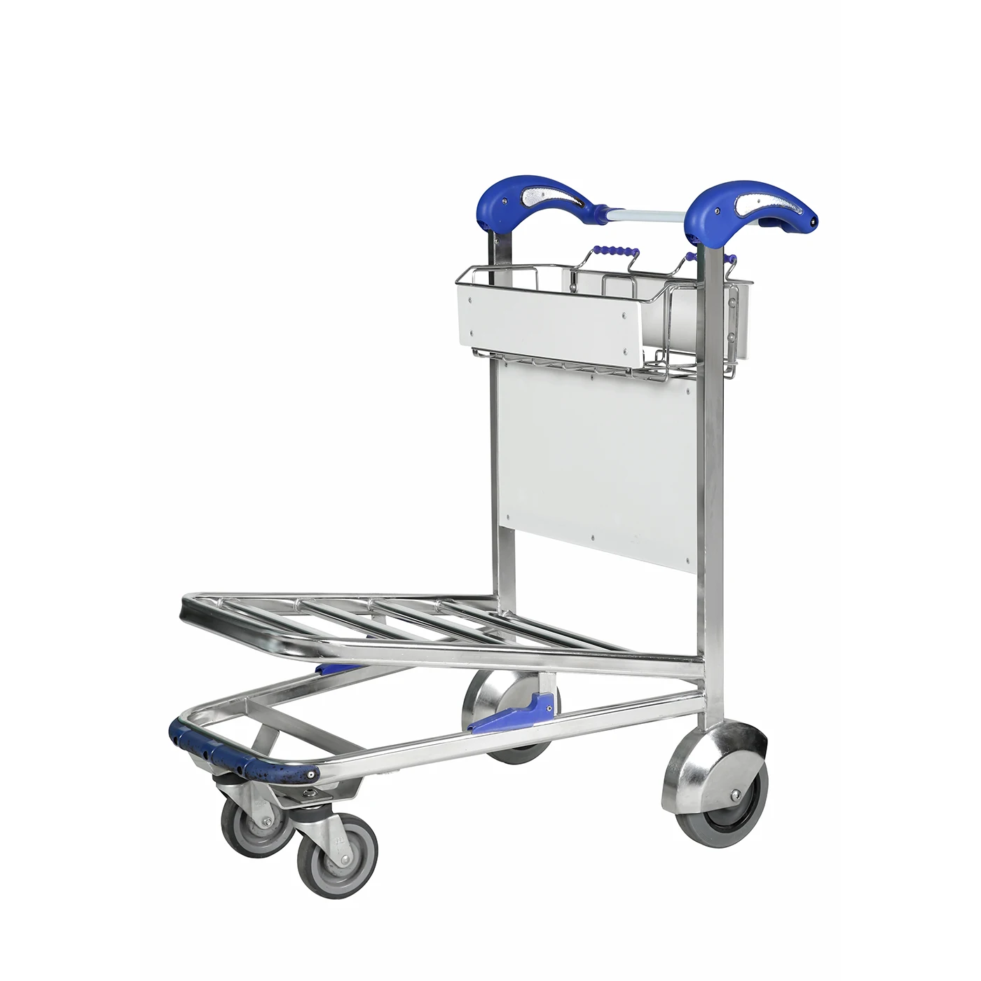 

2-Tier Popular Airport Passenger Stainless Steel AirportLuggage Baggage Trolley