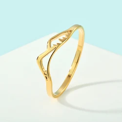 Kinital Exquisite Laser Carving Minimal Geometry Mountain Fashion Jewelry Couple Stainless Steel Jewelry New Year Gift