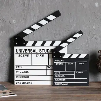 Wooden Director Video Scene Clapperboard Tv Movie Cinema Clapboard Photography Prop For Vlog Recording Hanging Decoration New