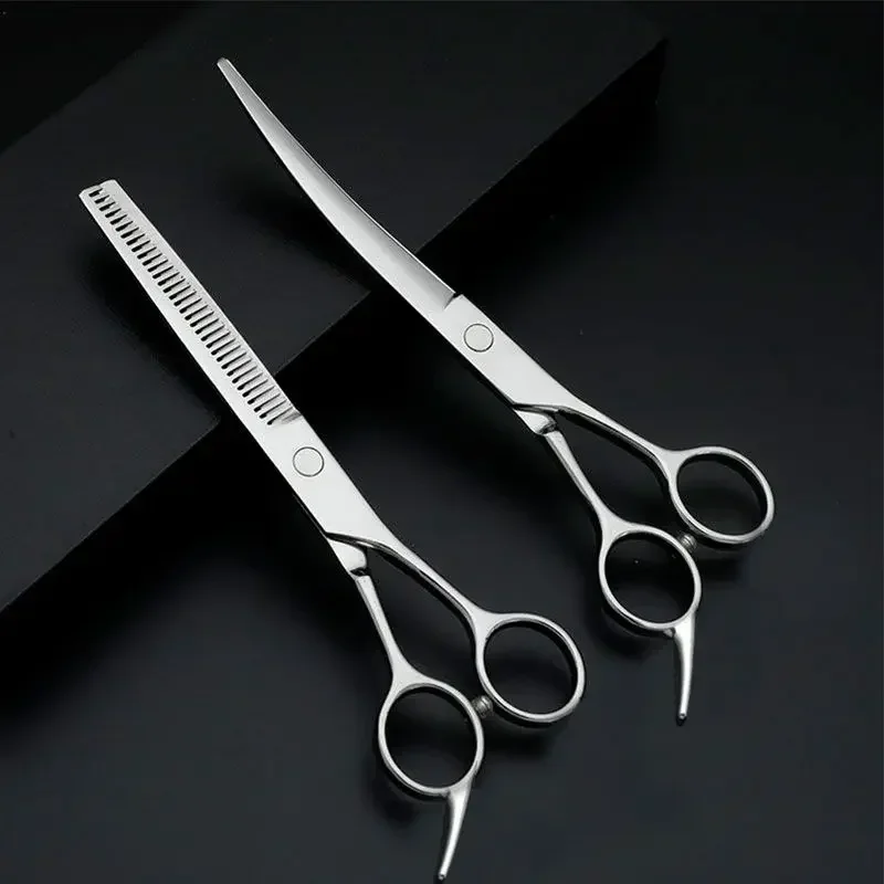 Bent Dog Haircutting Clippers Hair Grooming Set Trimming Tool Professional Scissors Pet Teddy