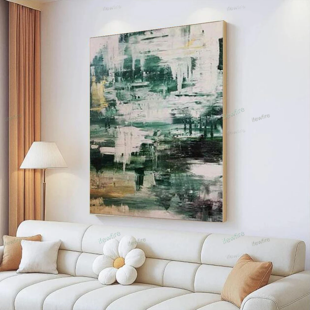 

Master Carefully Hand-Made Canvas Paint Abstract Oil Paintings Golden Aluminum Foil Painting Decoration Living Room Mural Art