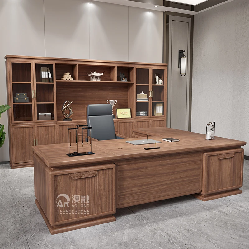 Escritorio de oficina rectangular de madera, decoración de habitación de gran tamaño, Escritorio de oficina profesional Vintage, Mesa decorativa, muebles que ahorran espacio