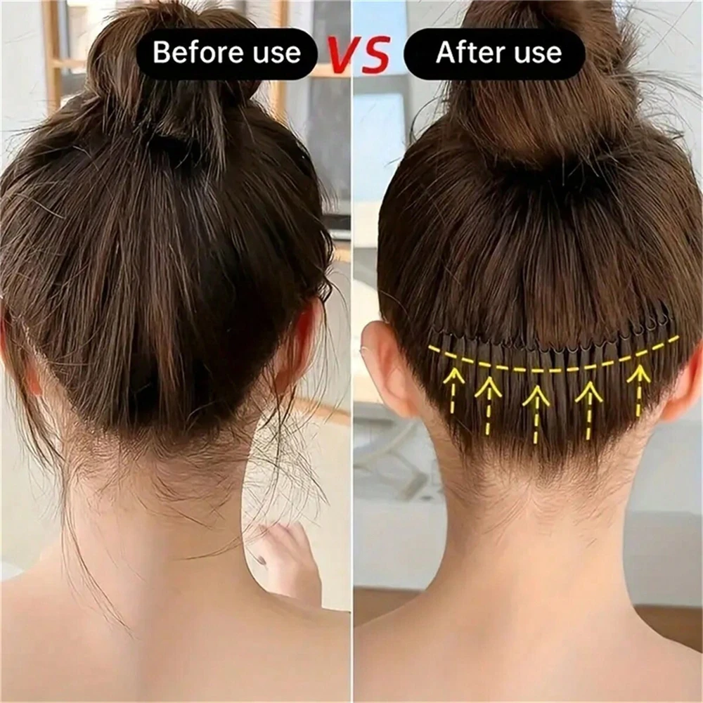 1 قطعة النساء غير مرئية كسر الشعر دبوس الشعر الكبار تيارا أدوات لفة منحنى إبرة الانفجارات الثابتة إدراج مشط اكسسوارات التصميم