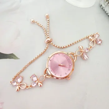 Orologio da donna con papillon Orologi da donna di lusso Orologi da polso al quarzo semplici Orologi Часы Orologio da polso Orologio da regalo per ragazze Relojes Para Mujer