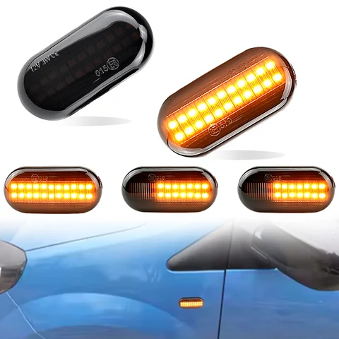 2x светодиодные динамические поворотники, боковые габаритные огни для Renault Clio Trafic Kangoo Twigo Dacia Logan, Duster Nissan Interstar Primastar