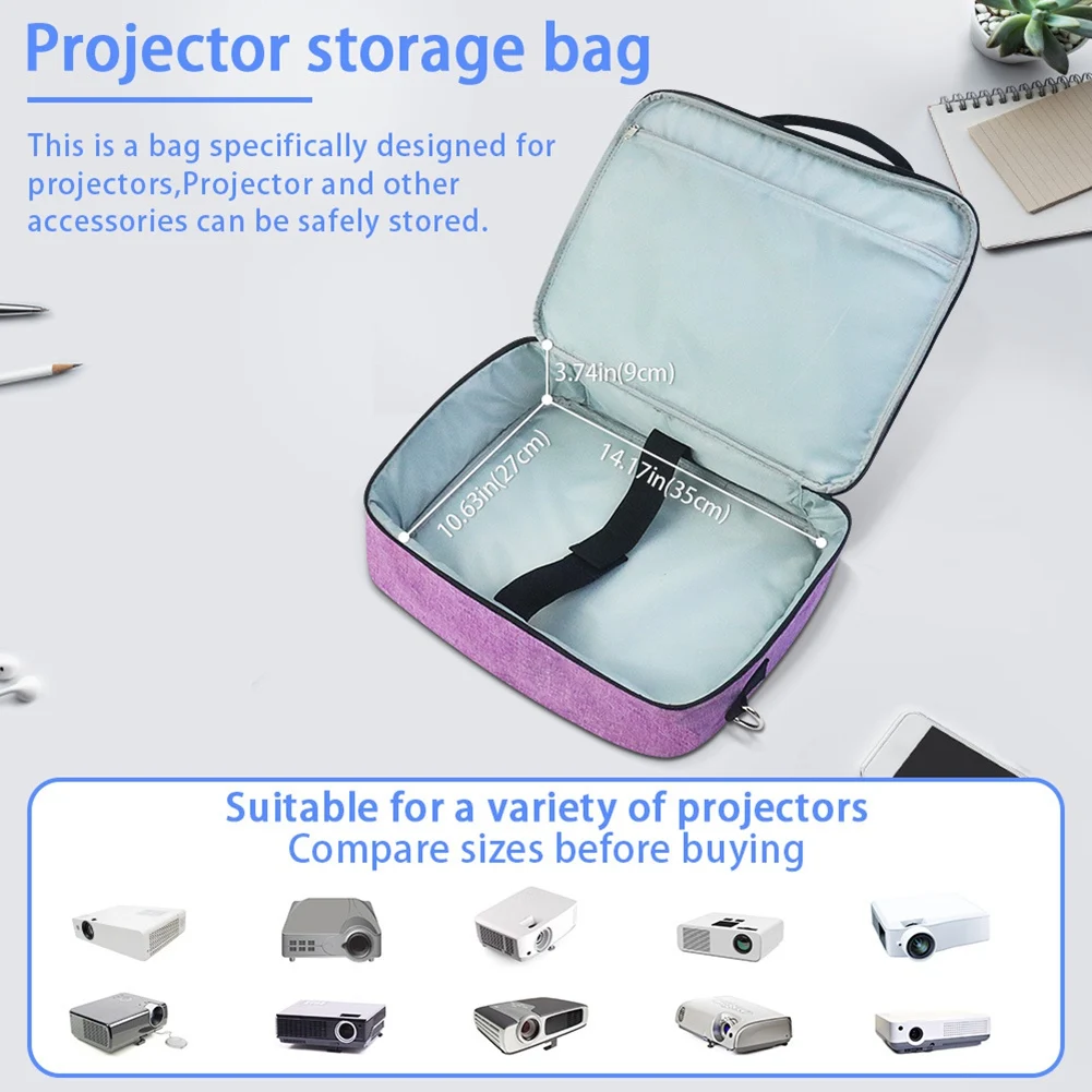 GOB-oProjector Case Projector Bag with Accessories Storage Pockets Carrying Case Compatible for Tools & Accessories