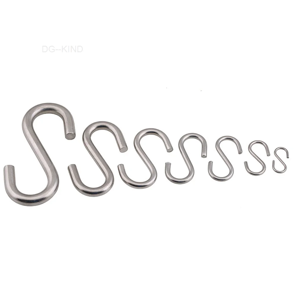 Heavy Hooks Shaped S 304 Stainless Steel Hanging Tool Garage Utensils Plant Shed Hanger Kitchen Room Storage Tools