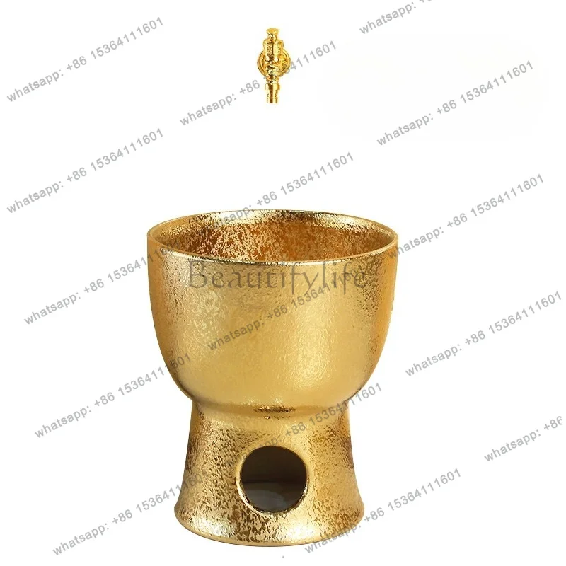 YJ Balcony European-style Golden Mop Pool Ceramic Small Mop Pool Bar Vomiting Bathroom Floor Mop Basin Designer