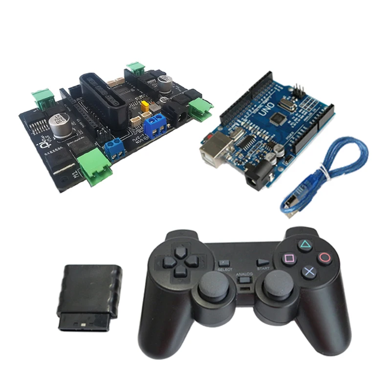 Scheda di espansione scudo 6-24V con motori a 4 canali e servi a 8 canali 30A Grande potenza per Arduino Kit fai da te PS2 Joystick RC Car