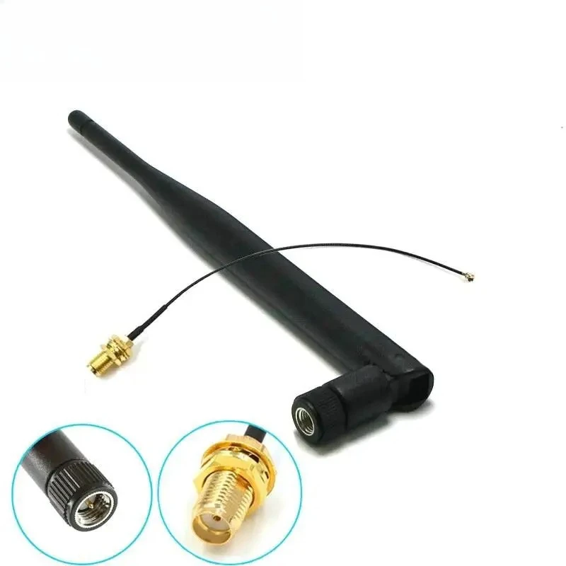 For PCI U.FL IPX to RP SMA Male Pigtail Cable ESP8266 ESP32 2.4GHz 6dBi WiFi Antenna Aerial RP-SMA Male wireless router+ 15cm