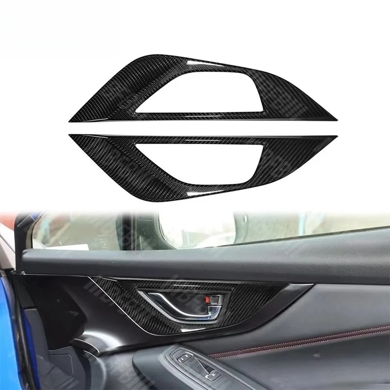 

For Subaru WRX 2022 2023 Carbon Fiber Interior Trim Front Door Bow Cover