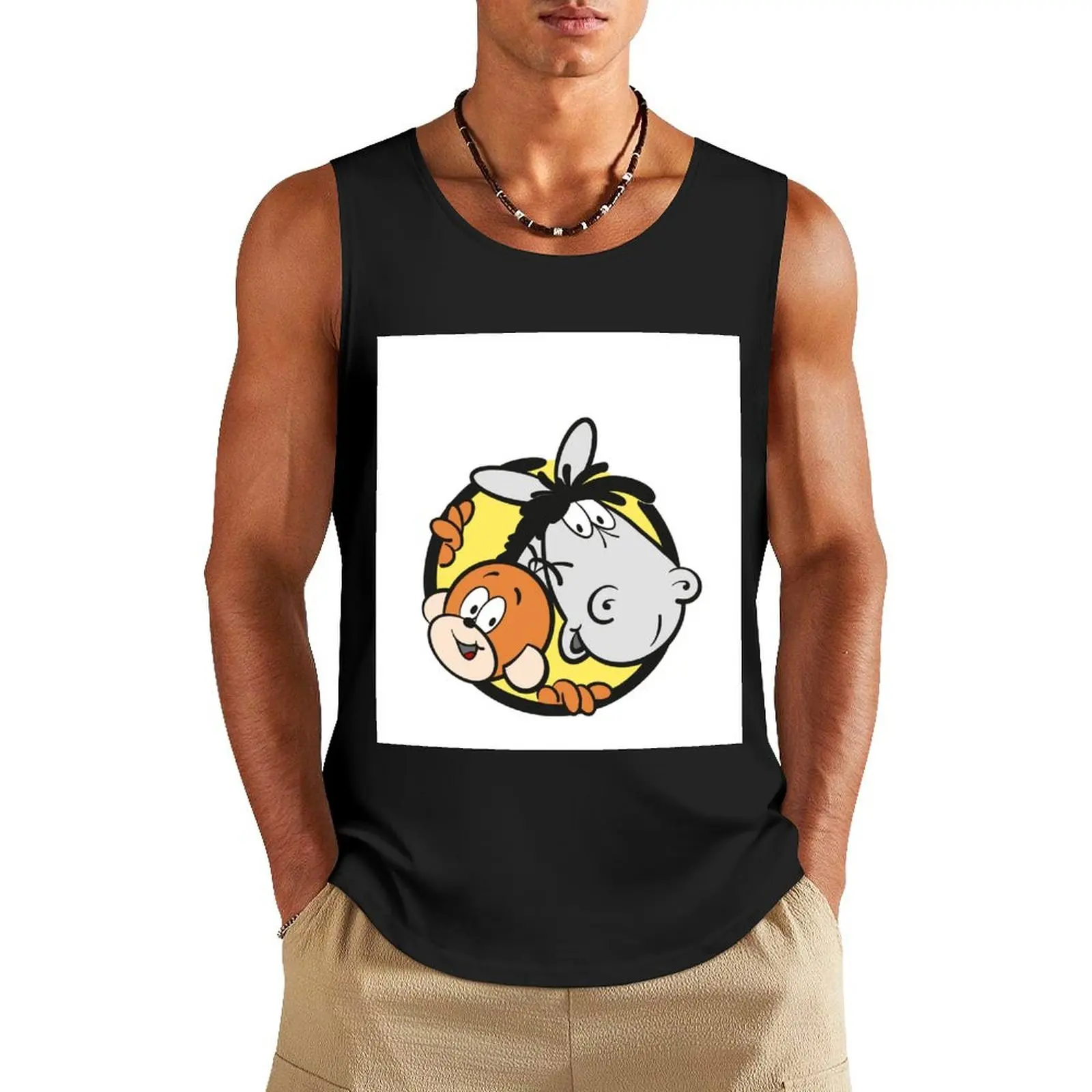 

monkey and horse Tank Top Men's vest Sportswear for men gym shirt man
