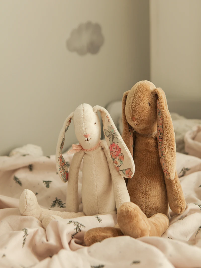 Classic Snuggling Bunny Plush Toys For Toddler Brown lop-eared rabbit Ester Stuffed Rabbtit Toy Baby Kids Birthday Gift