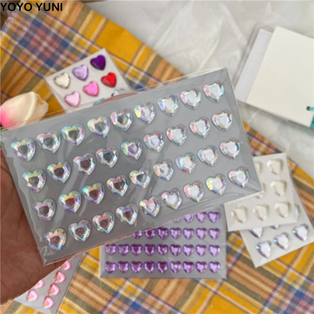

Decor Beautiful Sticker Phone Decorative For Children Heart Diamond LOVE Diamond Diamond Stickers 3D Shining Stickers