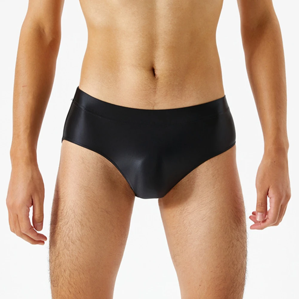

Underwear Men\\'s Underwear Low Rise Oil Shiny Panties Seamless Sexy Men Shiny And Silky Crotch With High Elasticity