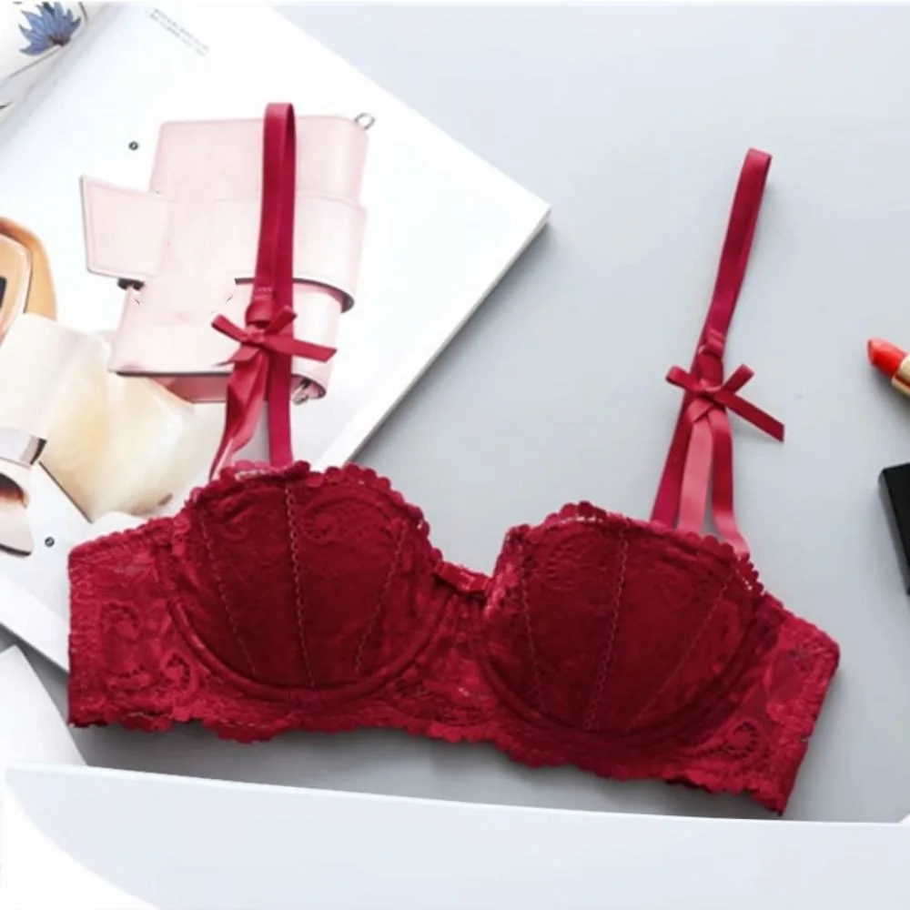 أزياء زهرة عميق الخامس الصدرية رفع المضادة للترهل الدانتيل الصدرية الملابس الداخلية للصدمات الملابس الداخلية للنساء الفتيات