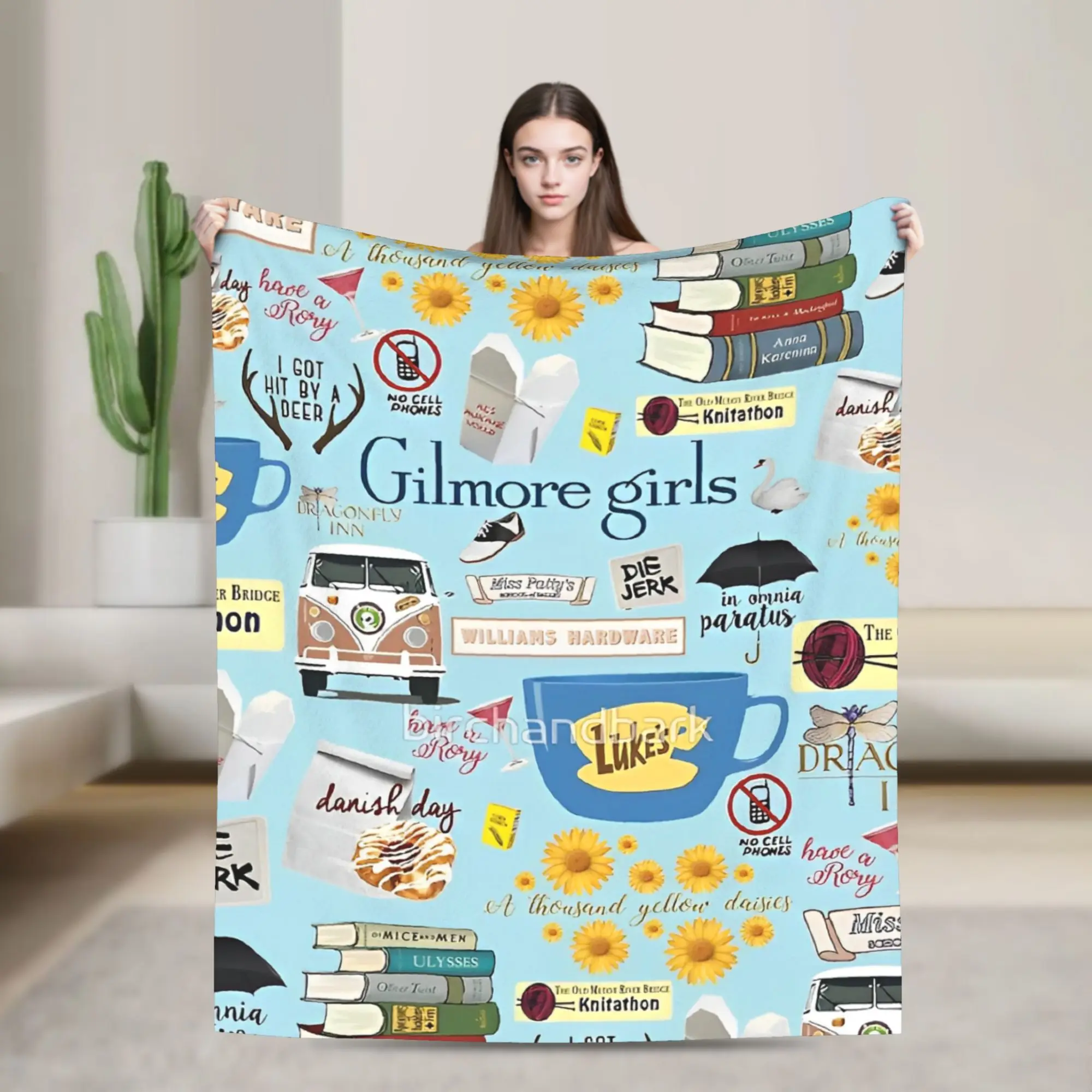 السفر مكتب أفخم الفراش يلقي موضة جيلمور الفتيات Lukes أنا شرب القهوة مثل ديكور المنزل الفانيلا المفرش أريكة غطاء سرير #1