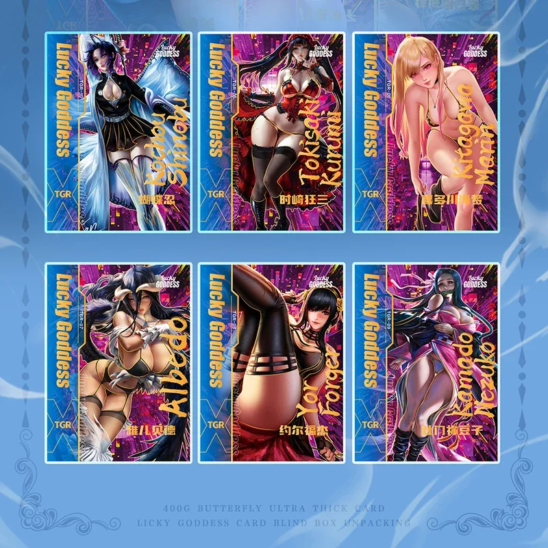 New Original Goddess Story Series Lucky Goddess Card Collection Anime Girl Feast Rare SXR Hollow Gold Cards Table Toys Kids Gift