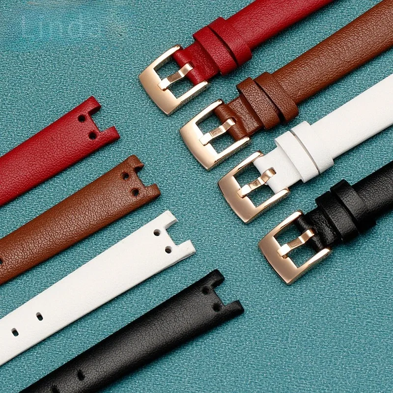 Genuine Leather Watch Strap for Anne Klein Concave Comfortable Soft Replace Women\'s High Quality Cowhide 12mm Accessories