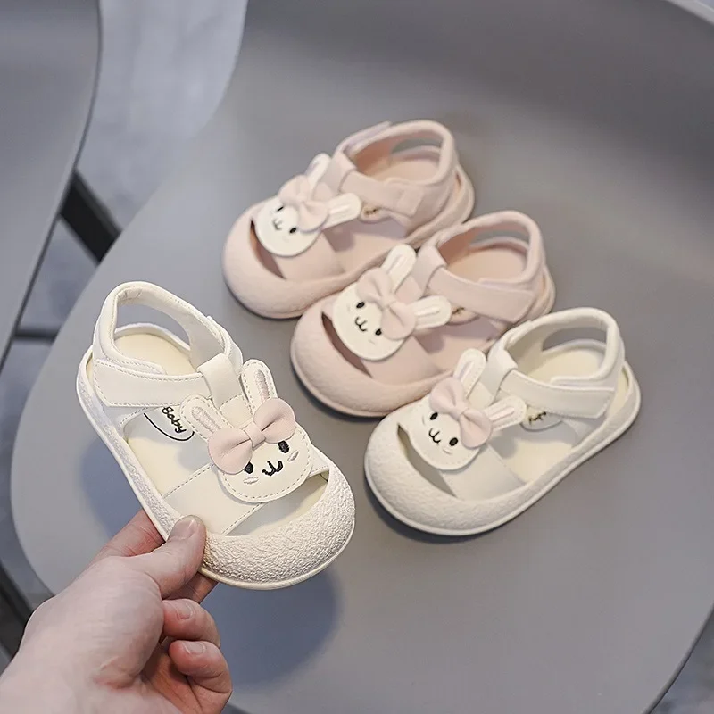 

Summer Baby Girls Sandals Cartoon Children Barefoot Shoes Soft Sole Non-slip Lightweight Infant Toddler Shoes Kids Beach Sandals