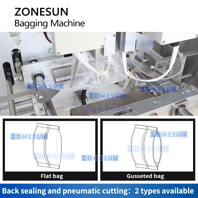 ZONESUN Máquina automática de llenado y sellado de polvo de gránulos, equipo de embalaje de bolsas VFFS ZS-FS420F