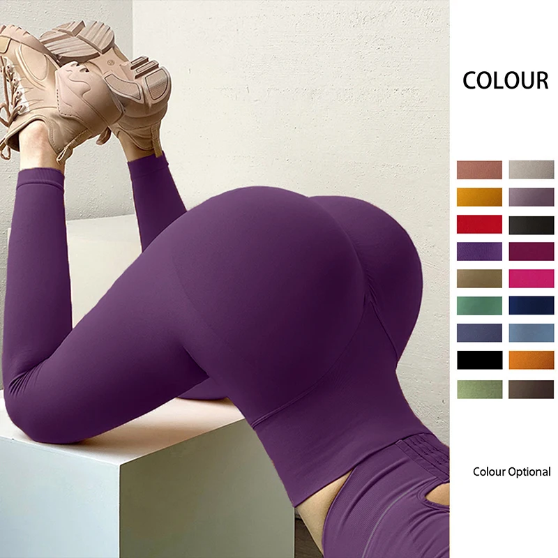 Hohe Taille Damen Yoga Übungshose Hohe Elastizität Hüftheben Fitness Training Yogahose Bequeme Leggings – Detail 4