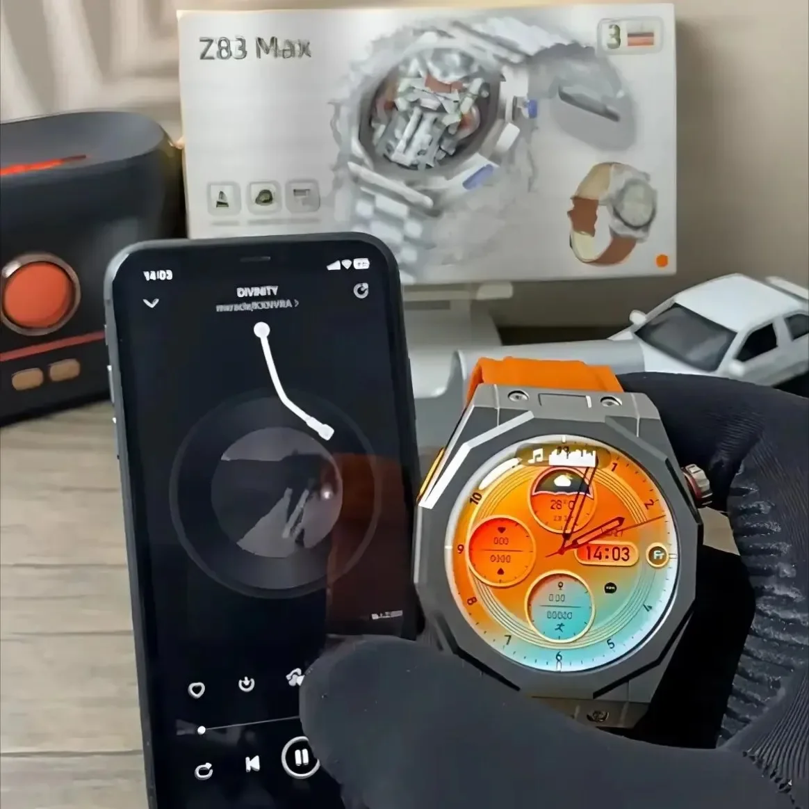 

Z83 MAX Спортивные Смарт-часы для мужчин 1,52-дюймовый AMOLED-экран Bluetooth-вызовы Поддержка GPS-трека NFC/игры/компас для арабской молитвы