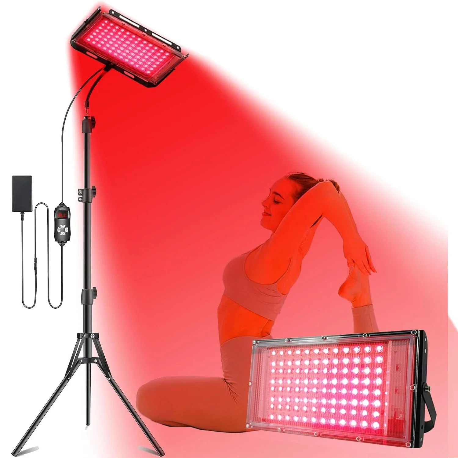 Red Light Therapy Lamp Infrared Light Therapy with Stand 660nm Redlight and 850nm Near Infrared Light Device for Skin Care