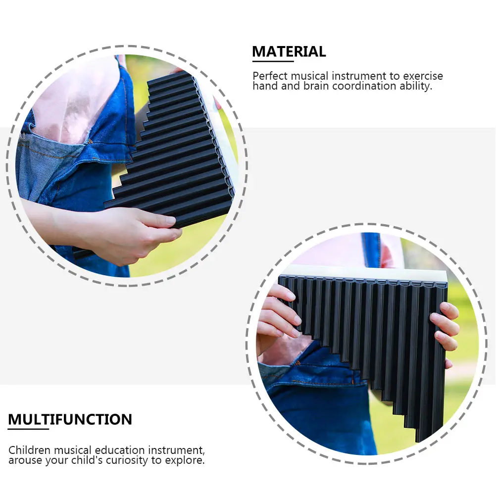 

1 set Pan Flute for Beginners C Key Musical Instrument Gift SafeMaterial Polished Surface No Strange Smell Kids Hand Brain