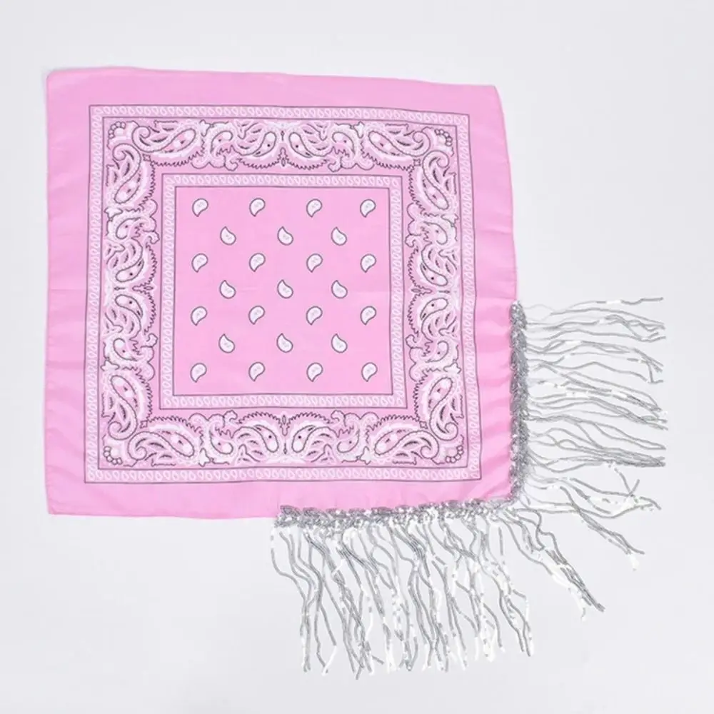 

Party Headwear Tassel Trim Cowgirl Bandanas Sequin Design Cowboy Style Sequin Bandanas Head Scarf