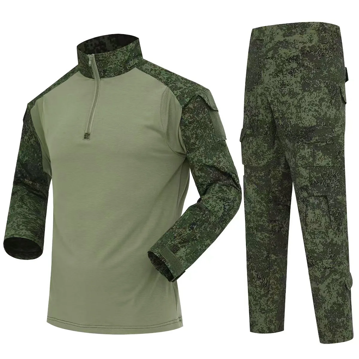 Tactical Uniform Set, Outdoor Camouflage Suit, Hunting Shirt, Pants, Training Air Soft Color Elastic Clothing Set