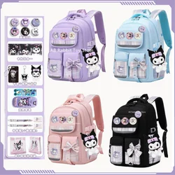 Sanrio Kuromi Anime Plecaki Cinnamoroll Duża pojemność Dzieci Lekki plecak studencki chroniący kręgosłup Tornister Prezent