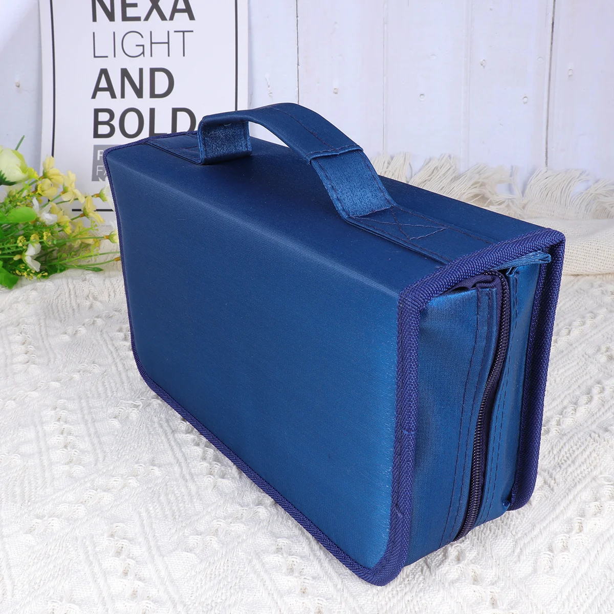 

Multifunctional CD Organizer DVD Storage Bag High Capacity Mercerized Cloth Case Handheld Supplies