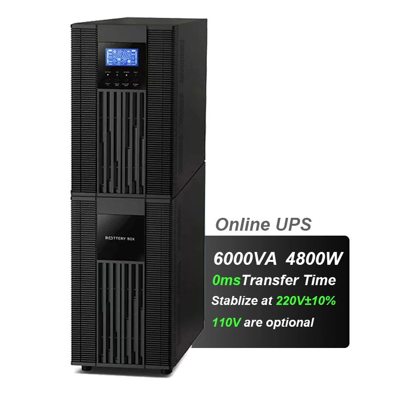 UPS for Wifi Router 10kva UPS with External Battery Online UPS 8kw Rackmount