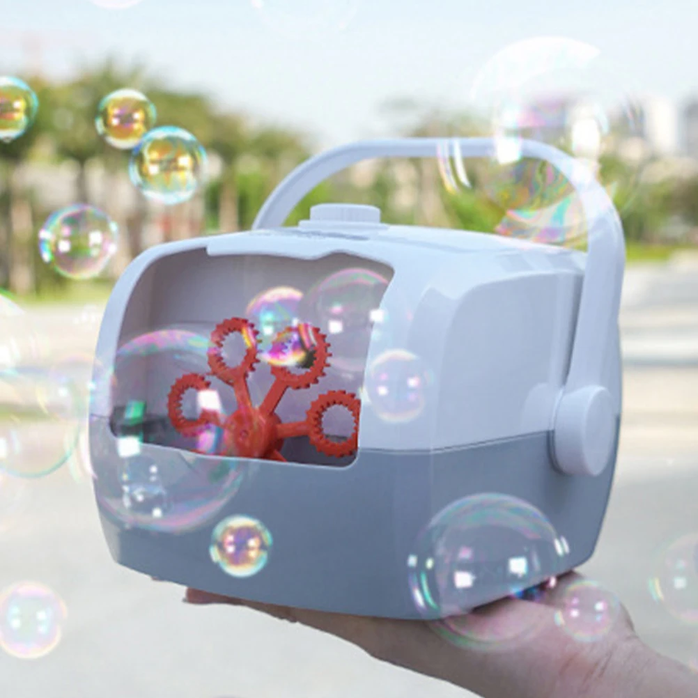 لعبة آلة الفقاعات صانع أوتوماتيكي منفاخ كهربائي محمول باليد للأطفال لحفلات الزفاف والأطفال ألعاب خارجية تيار مستمر جميل