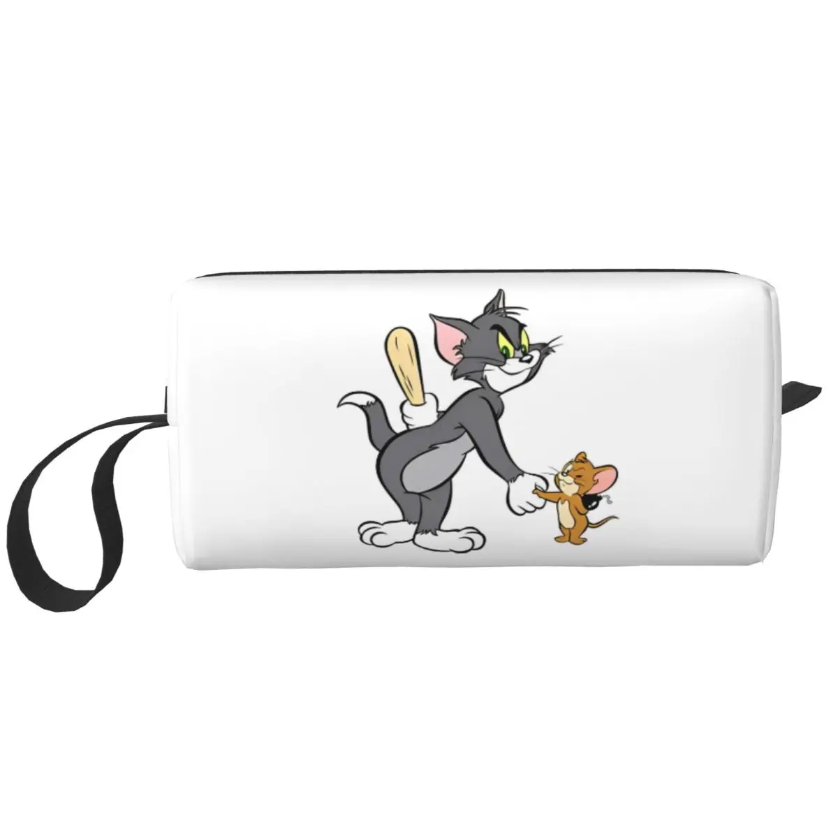 Tom y Jerry película gato y ratón bolsa de cosméticos bolsas de maquillaje para mujer bolsa de aseo impermeable de viaje organizador Merch