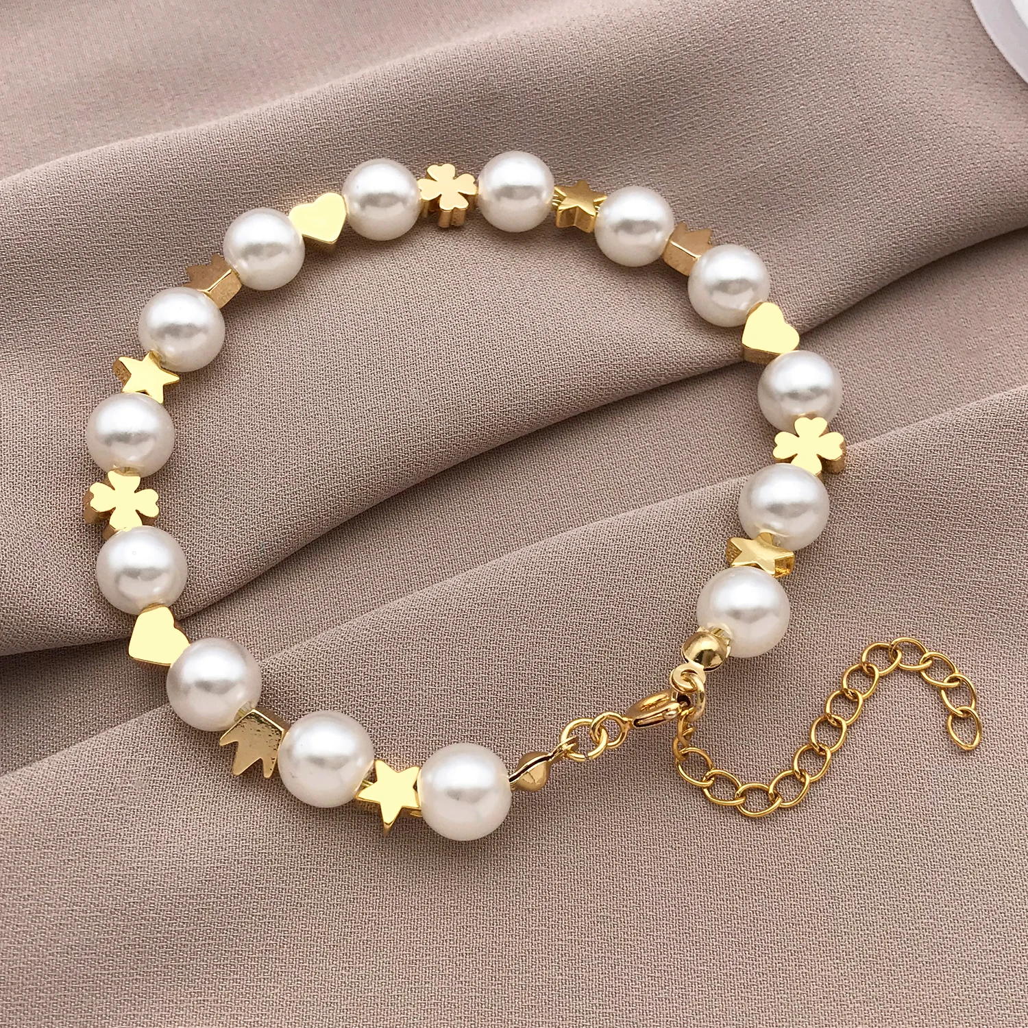 Different Styles of 10pcs 18K Copper Plated Real Golden Thick Silvery White Golden Spacer Beads, DIY Jewelry Making Accessories image 6